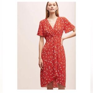 Anthropologie Kachel Floral Tea Dress size 8